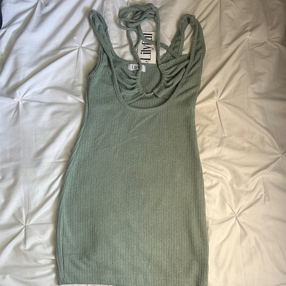 Dusty Blue Tank Dress with Vibrant Style